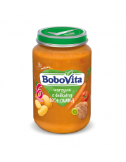 BoboVita Obiadek warzywa z delikatną wołowiną po 6 miesiącu - 190 g - miniaturka zdjęcia produktu