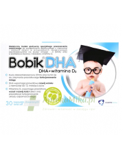 BOBIK DHA + Witamina D3 - 30 kapsułek twist-off - zoom