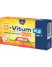 D-Vitum Forte 2000 j.m. K2 - 120 kapsułek - miniaturka zdjęcia produktu
