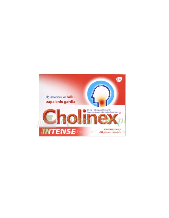 Cholinex Intense smak jeżynowy - 20 tabletek do ssania