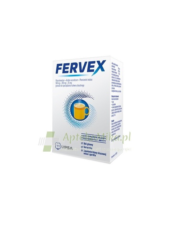 Fervex 0,5g+0,2g+0,025g - 12 saszetek o smaku cytrynowym