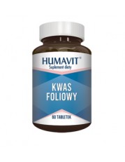 Humavit Kwas Foliowy B6, B12, E - 60 tabletek - miniaturka zdjęcia produktu