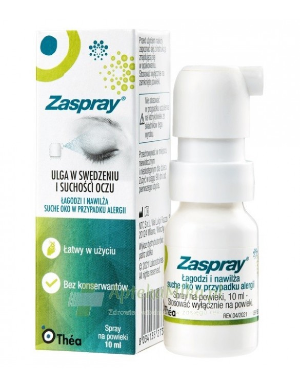 ZASPRAY® Sterylny spray na powieki bez konserwantów - 10 ml