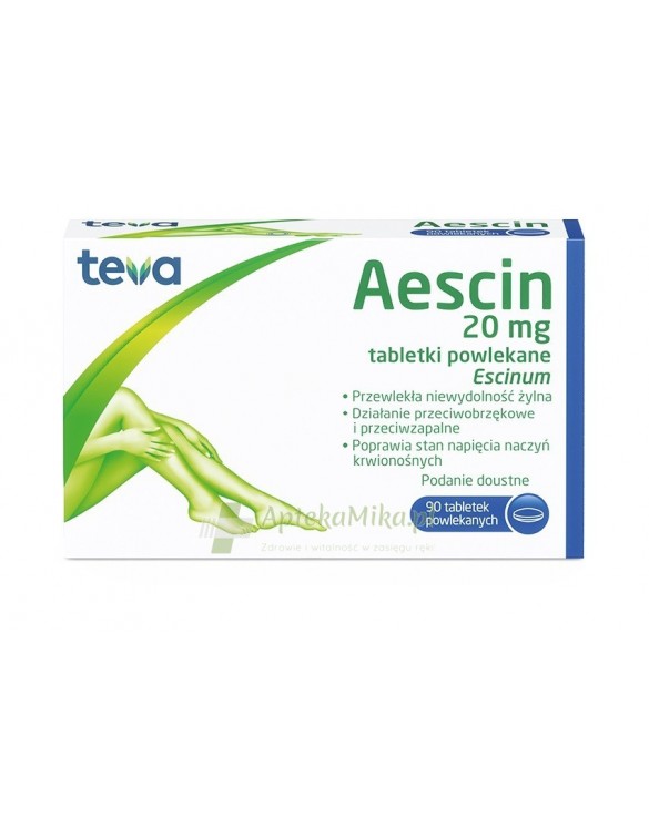 Aescin 20 mg - 90 tabletek