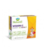 Naturell Witamina C 50 mg dla dzieci - 60 tabletek do rozgryzania i żucia o smaku czarnego bzu i jabłka - zoom