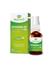 Naturell Witamina D3 z alg, krople - 15 ml