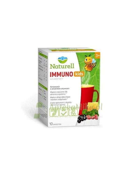 Naturell Immuno Kids 3+ z miodem - 10 saszetek