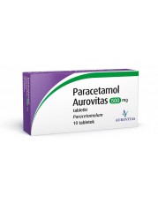 Paracetamol Aurovitas 500 mg - 10 tabletek - miniaturka zdjęcia produktu