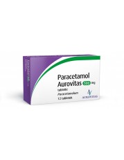 Paracetamol Aurovitas 500 mg - 12 tabletek - miniaturka zdjęcia produktu
