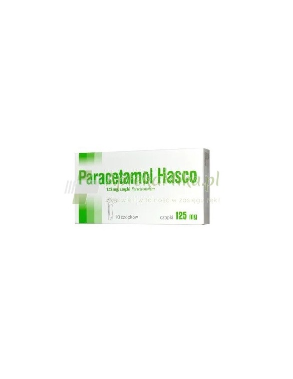 Paracetamol Hasco 125 mg - 10 czopków doodbytniczych