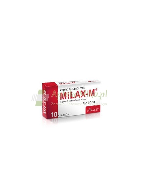 MiLAX-M Czopki glicerolowe dla dzieci 1,5g - 10 czopków doodbytniczych