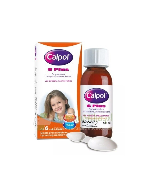 Calpol 6 Plus 250 mg/5 ml, zawiesina doustna - 100 ml