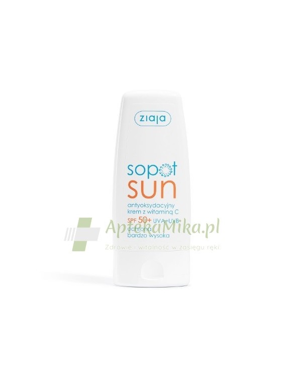 ZIAJA SOPOT SUN antyoksydacyjny krem z witaminą C SPF 50+ UVA + UVB - 50 ml