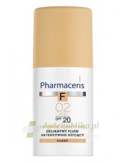 Pharmaceris F COVERAGE-CORRECTION Delikatny fluid intensywnie kryjący o długotrwałym efekcie SPF 20 Sand 02 - 30 ml - zoom