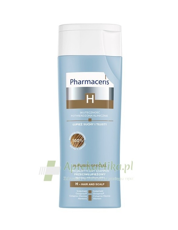 PHARMACERIS H-PURIN SPECIAL Specjalistyczny szampon przeciwłupieżowy regulujący mikrobiom skóry - 250 ml