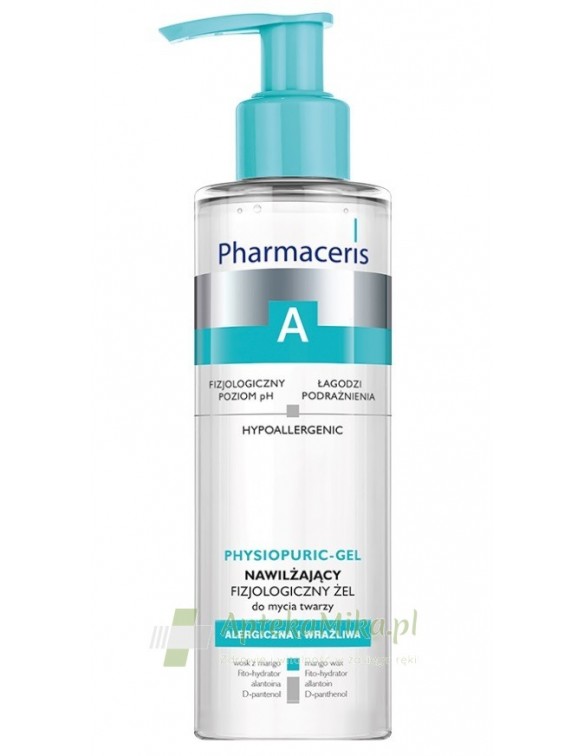 PHARMACERIS A PHYSIOPURIC-GEL Nawilżający fizjologiczny żel do mycia twarzy i oczu - 190 ml
