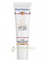 PHARMACERIS F CAPILAR-CORRECTION Fluid kryjący dla skóry naczynkowej SPF 20 Porcelain 10 - 30 ml - zoom