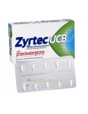 Zyrtec UCB 10 mg - 7 tabletek - zoom