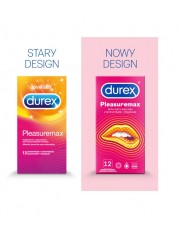 Prezerwatywy DUREX PleasureMax nawilżające - 12 sztuk - miniaturka zdjęcia produktu