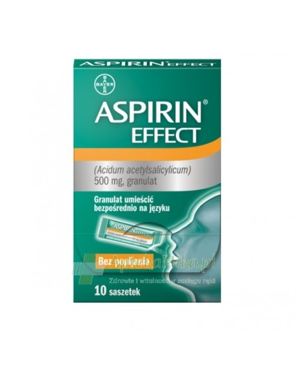 Aspirin Effect 500 mg, granulat - 10 saszetek