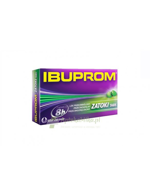 Ibuprom Zatoki Tabs 200 mg+6,1 mg - 24 tabletki drażowane