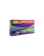 Ibuprom Zatoki Tabs 200 mg+6,1 mg - 12 tabletek drażowanych - miniaturka zdjęcia produktu
