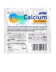Calcium z witaminą C w folii o smaku pomarańczowym APTEO - 12 tabletek musujących - miniaturka zdjęcia produktu