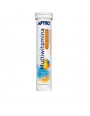Multiwitamina z żeń-szeniem o smaku cytrynowym APTEO - 20 tabletek musujących - miniaturka zdjęcia produktu