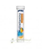 Multiwitamina z żeń-szeniem o smaku cytrynowym APTEO - 20 tabletek musujących - zoom