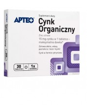 Cynk organiczny APTEO - 30 tabletek - miniaturka zdjęcia produktu