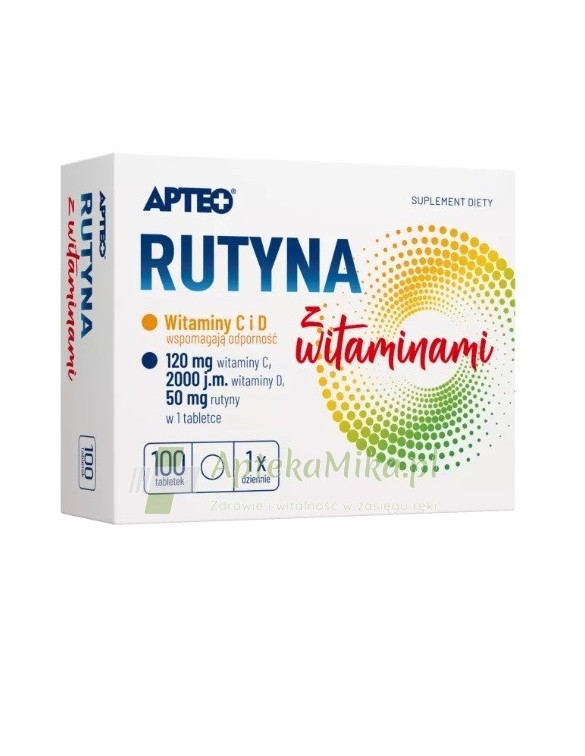 Rutyna z Witaminą C APTEO - 100 tabletek