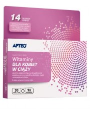 Witaminy dla kobiet w ciąży APTEO - 30 tabletek - miniaturka zdjęcia produktu