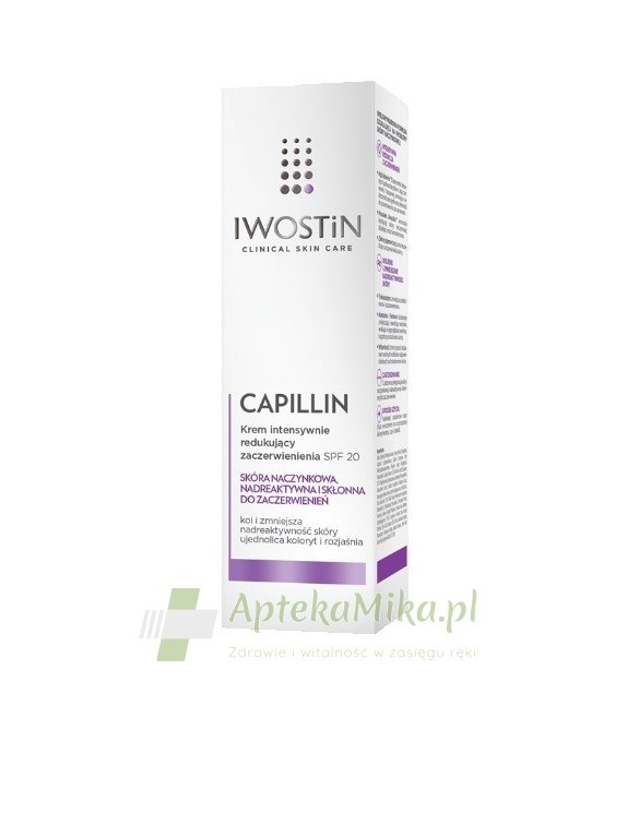 IWOSTIN CAPILLIN Krem intensywnie redukujący zaczerwienienia SPF 20 - 40 ml