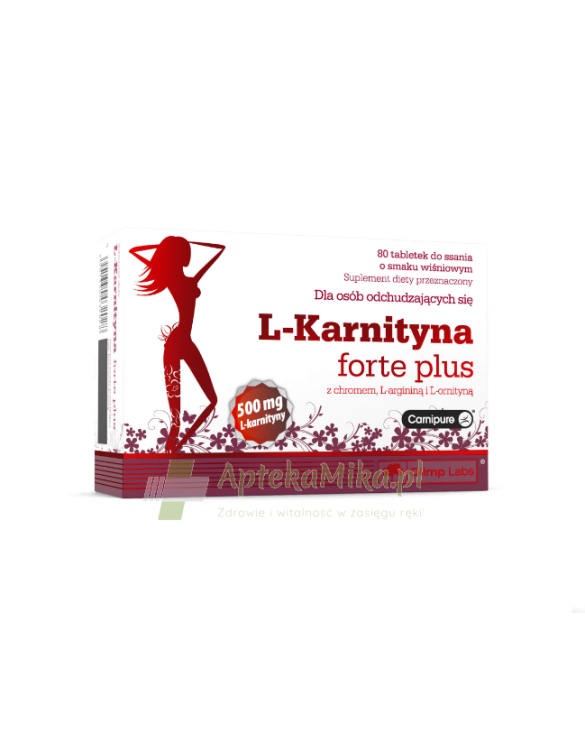 Olimp L-Karnityna Forte Plus o smaku wiśniowym - 80 tabletek do ssania