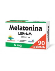 Melatonina LEK-AM 5 mg - 90 tabletek - miniaturka zdjęcia produktu