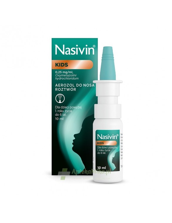 Nasivin Kids 0,25 mg/ml aerozol do nosa - 10 ml