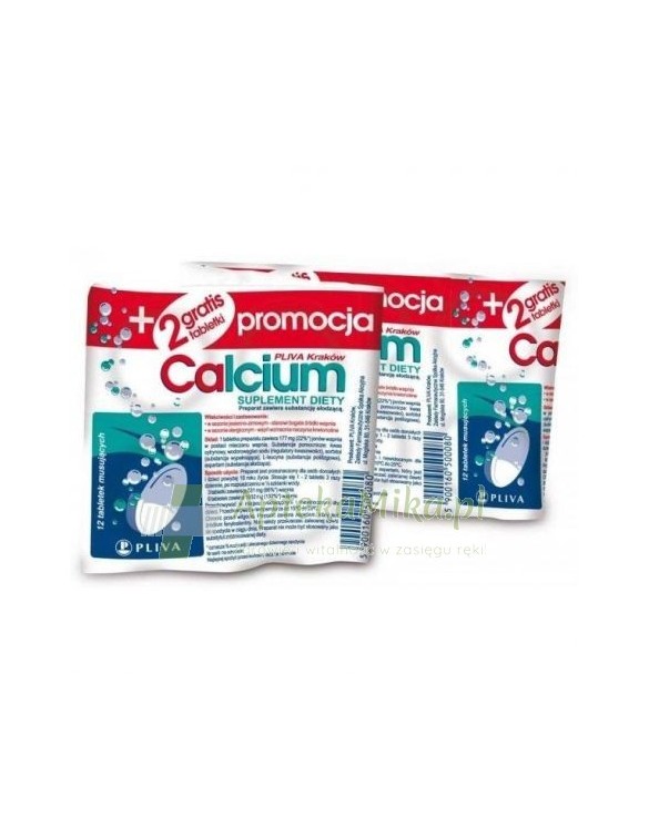 Calcium Pliva Kraków - 14 tabletek musujących