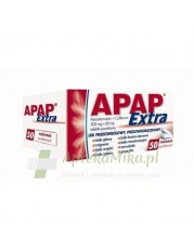 Apap Extra 500mg+65mg - 50 tabletek powlekanych - zoom