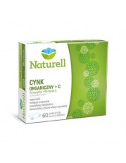 NATURELL Cynk organiczny + C - 60 tabletek do ssania