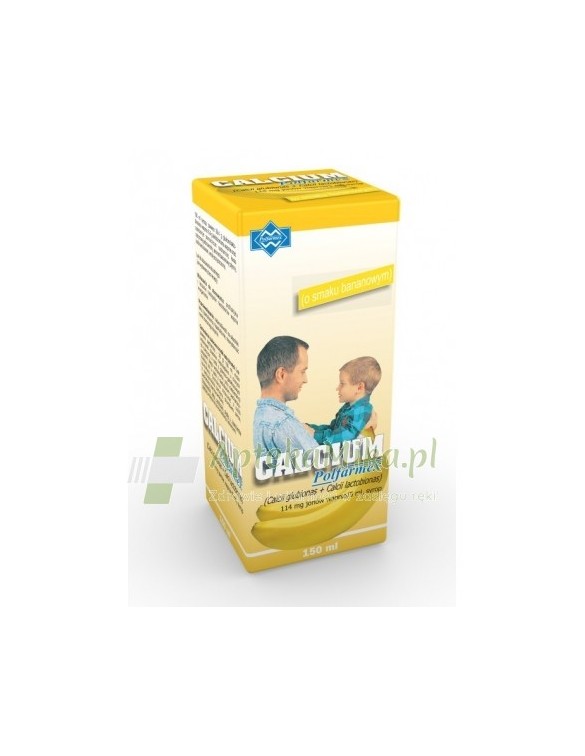 Calcium POLFARMEX o smaku bananowym syrop - 150 ml