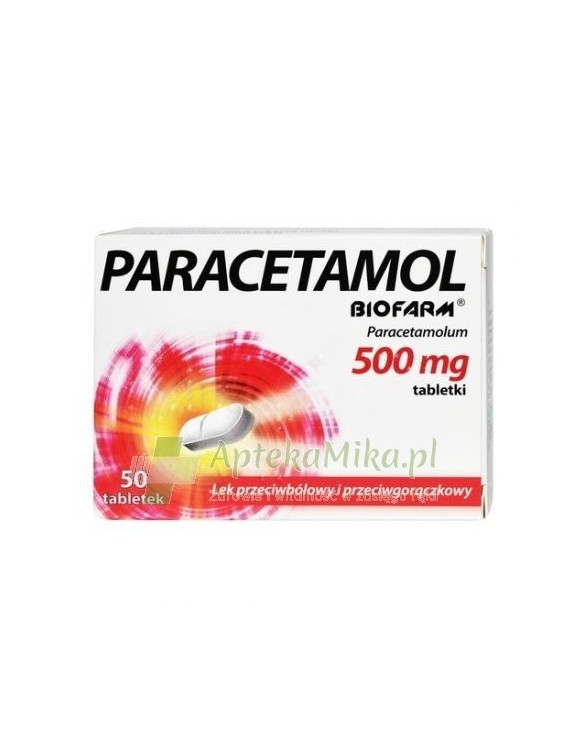 Paracetamol 500 mg BIOFARM - 50 tabletek