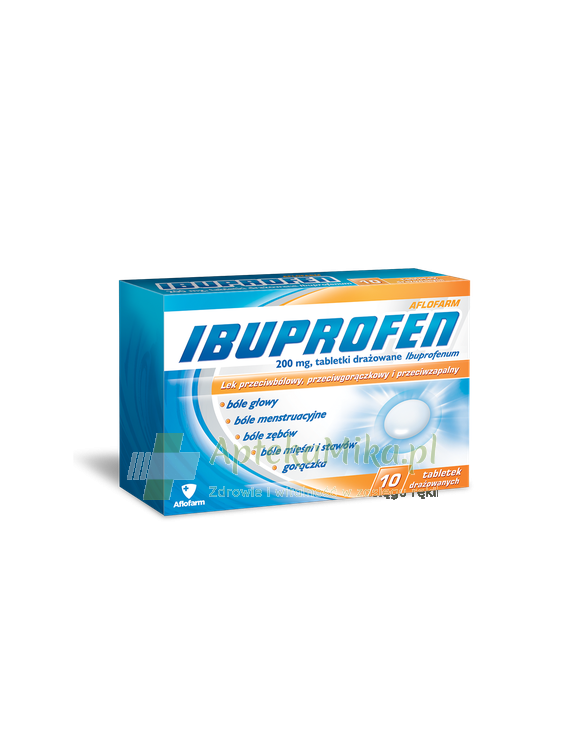 Ibuprofen 200mg Aflofarm - 10 tabletek drażowanych