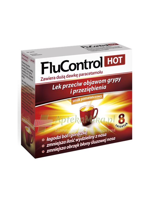 Flucontrol Hot proszek do sporządzania roztworu doustnego - 8 saszetek