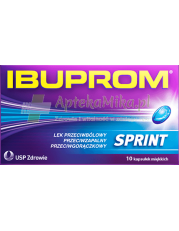 Ibuprom Sprint Caps 200mg - 10 kapsułek miękkich - zoom