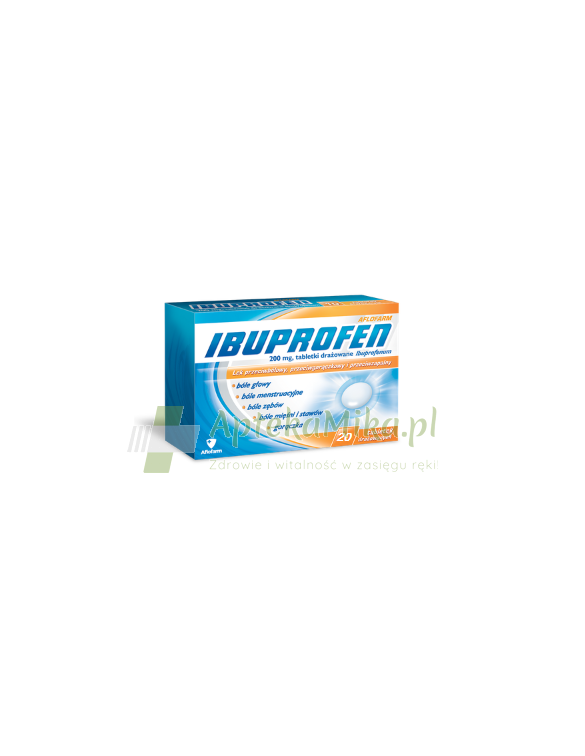 Ibuprofen 200mg Aflofarm - 20 tabletek drażowanych