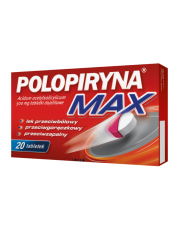 Polopiryna Max 500 mg - 20 tabletek dojelitowych - miniaturka zdjęcia produktu