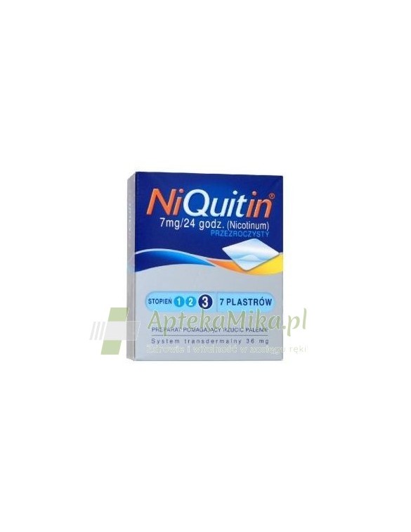 Niquitin przezroczysty system transdermalny 7 mg/24h - 7 plastrów