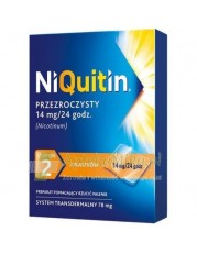Niquitin przezroczysty system transdermalny 14 mg/24h - 7 plastrów - zoom