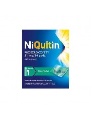 NiQuitin przezroczysty system transdermalny 21 mg/24h - 7 plastrów