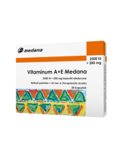 Vitaminum A+E Medana 2500j.m.+0,2g - 20 kapsułek elastycznych - miniaturka zdjęcia produktu